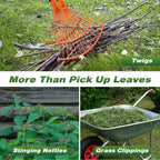Walensee Leaf Grabber Rake, Long Handle Yard Debris Collector for Lawn
