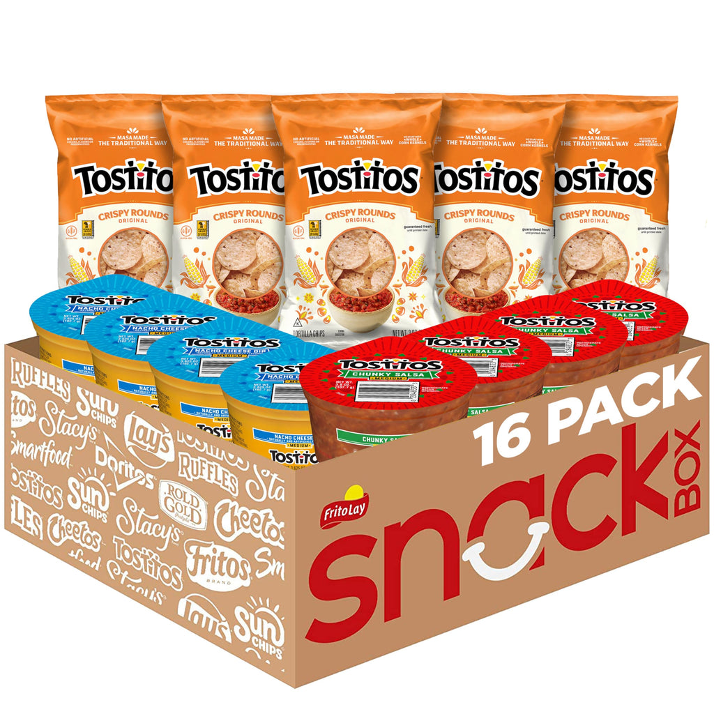 Tostitos Tortilla Chips Chip and Dip Pack, 3 Oz Crispy Rounds and 3.8 Oz Medium Dip, 1 Set