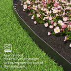 Landscape Edging 4 Inch Tall 40FT with 50Pcs Metal Spikes, Plastic Garden Edging Border Landscape Edging Border Lawn Edging for Landscaping, Flower Bed, Yard