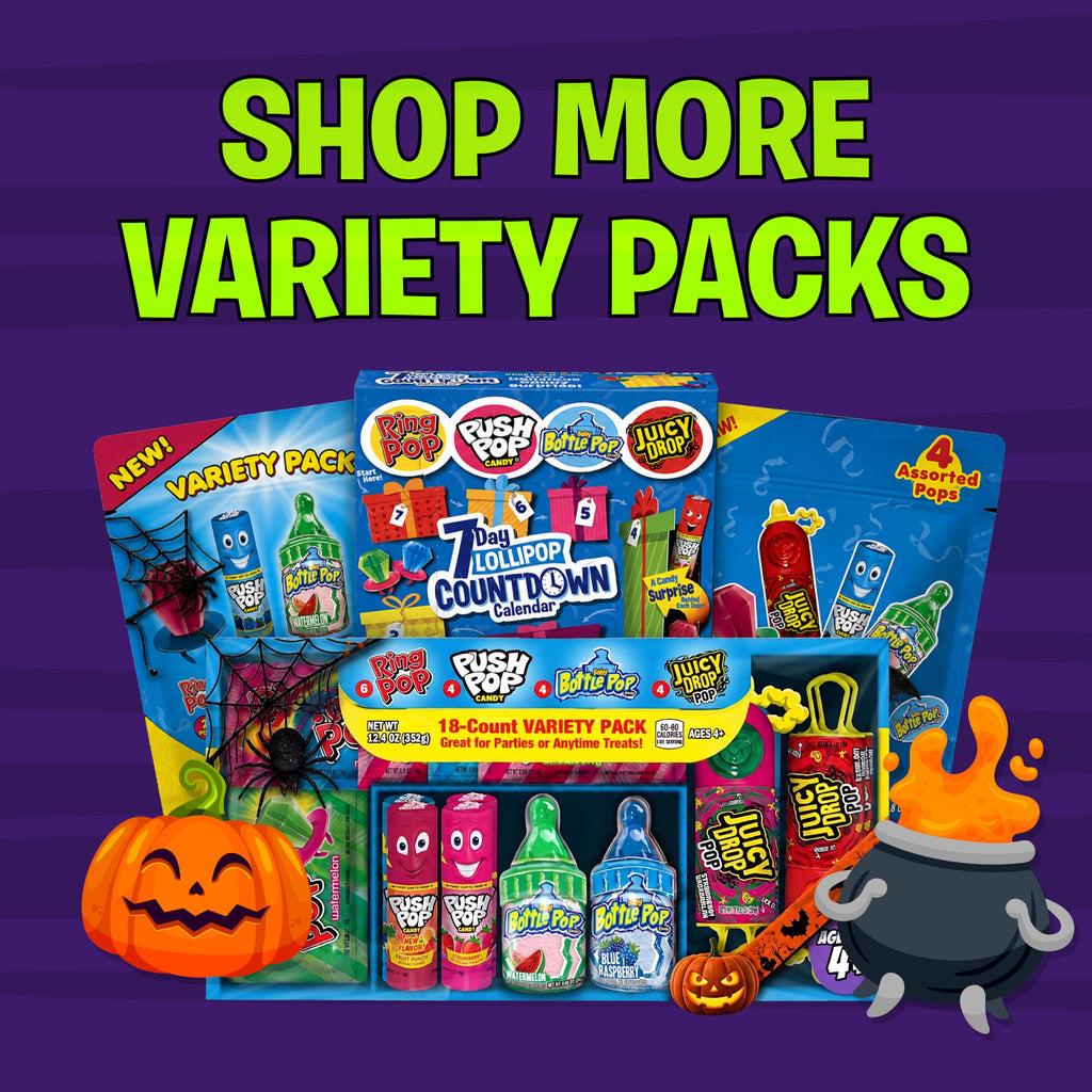 Halloween Candy Variety Pack, 18 Ct, Ring Pop, Push Pop & More