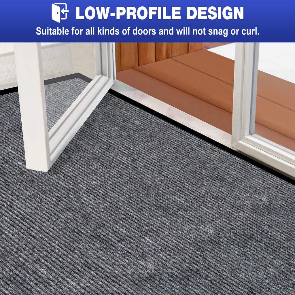 ToLanbbt Commercial Floor Mat 3' x 10' Front Door Mat Extra Large, Industrial Hallway Runner Rug Heavy Duty Outdoor Indoor Utility Mat Low Profile Entryway Carpet Non Slip Backing for Home Office