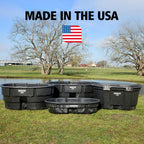 Rubbermaid Commercial Products Stock Tank 100-Gallons Structural Foam Heavy Duty Container for Livestock/Animal/Cattle Feed & Water Outdoor Homemade Pool/Hot Tub/Bathtub & Pet Cleaning/Dog Wash