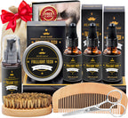 Beard Kit for Men, 3 Beard Oil Scents, Beard Care Gift Set for Dad, Husband