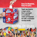 Sellars 58202 ToolBox White Rags Box, 10" x 12" (6 Boxes of 200 Sheets)