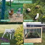 Mklsit Chicken Wire 15.7 x 315 Inches Chicken Wire Fencing Mesh, Green