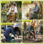 Saker Garden Kneeler and Seat Foldable Gardening Stool with Extendable Legs