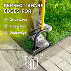 BlumeTrec Manual Edger Lawn Tool with 38"-42" Adjustable Length, Saw-Tooth Border Edger with Wide Footplate Manganese Steel Blade, Garden Edging Tool for Flower Beds, Landscaping, Sidewalks, Yard