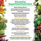 New Vitality Royal Greens Superfood Powder | Healthy Veggie Powder with Probiotics, Enzymes, Antioxidants, Wheat Grass & Greens 10.75oz (30 Day Supply)