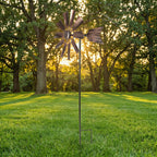 BinaryABC Metal Windmill for Yard Garden – Outdoor Wind Spinner Decor