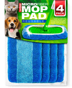 VanDuck Reusable Pet Heavy Duty Mop Pads Compatible with Swiffer Sweeper (4-Pack) - Washable Microfiber Mop Pads for Wet & Dry Use - All Purpose Floor Mopping and Cleaning Product