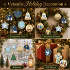 JOPHMO 16 Pcs Christmas Diamond Art Ornaments Kit - Nativity Scene