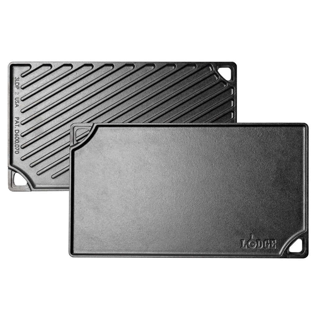 Lodge Reversible Cast Iron Grill/Griddle Pan, 16.75 x 9.5 Inches