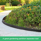 3-Inch x 100 FT Landscape Edging Border Kit with 150 Stakes, Plastic Garden Edging Border, Flexible No Dig Lawn Edging Border for Garden Flower Beds Yard Pathway Paver (Black)