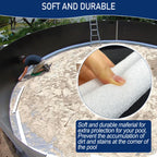 Desunqin 46.5" 20PCS Peel and Stick Pool Cove for 24' Round Above Ground Pool, Closed Cell Foam Peel and Stick Above Ground Pool Cove with Adhesive Backing, Protect Pool Liner, Prevents Excess Wear