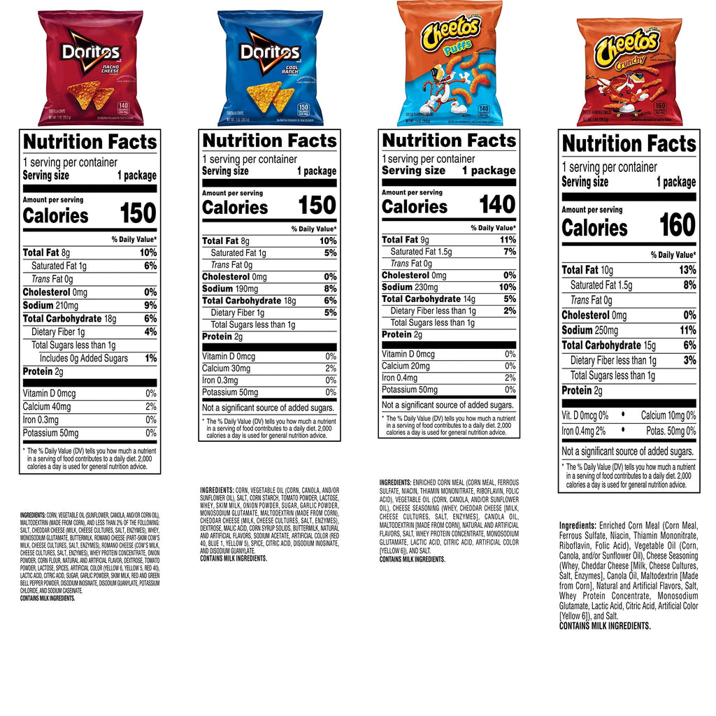 Frito-Lay Doritos & Cheetos Mix (40 Count) Variety Pack