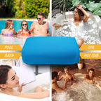 Star Splash Hot Tub Booster Seat, 15 x 12 x 5 Inches - Bath Cushion with Non-Slip Micro Dot Bottom and 6 Weight Sections - Quick Dry Inflatable Hot Tub Accessories for Adults and Kids