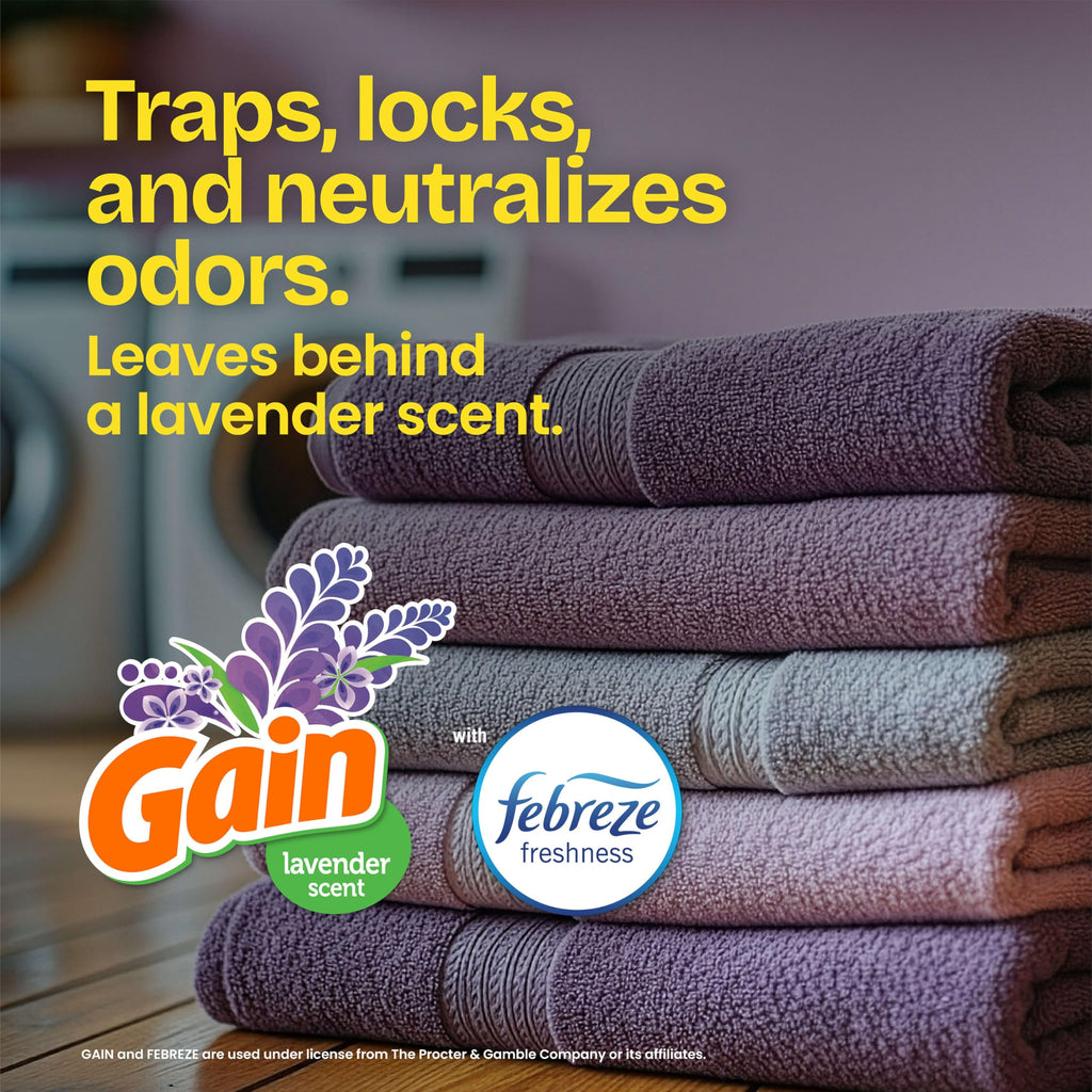 Glad ForceFlex Tall Kitchen Trash Bags, 13 Gal, Gain Lavender with Febreze, 110 Ct (Pack May Vary)