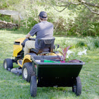 Brinly 10 cu.ft. 650lb Heavy Duty Tow-Behind Poly Utility Cart & Dump Trailer with Magnetic Hitch Pin & Compression Molded Bed