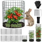 10 Pack Round Plant Protector from Animals – 30pcs 12" × 12" Metal Wire Mesh Garden Plant Cages Wire Plant Covers Pre-Bent Metal Mesh for Seedling Raised Bed Garden Protection for Vegetables Flower