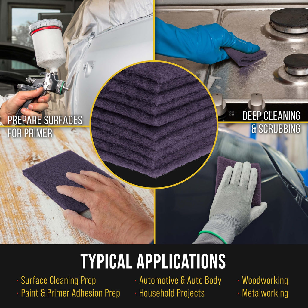Dura-Gold 6" x 9" Purple Medium Fine 600 Grit General Purpose Scuff Pads