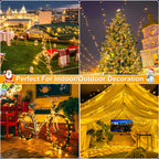 100FT 300 LED Christmas Lights Outdoor, Warm White Christmas Tree Lights