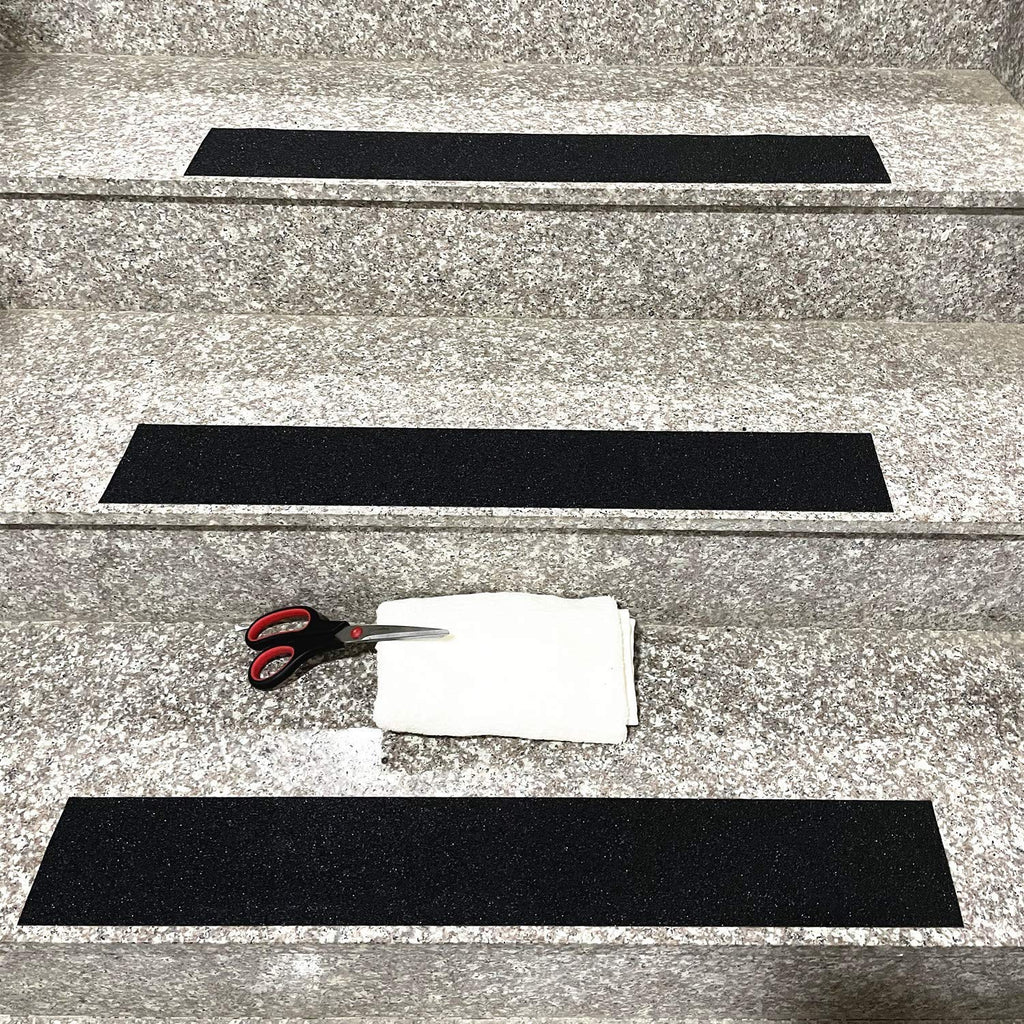 COSIMIXO 12" x 35Ft Heavy Duty Anti Slip Tape,Best 80grit Friction,Grip,Abrasive for Stairs Outdoor/Indoor,Skateboard Grip Tape Safety Non Skid Tread Staircases Anti-Slip Traction Tape Black