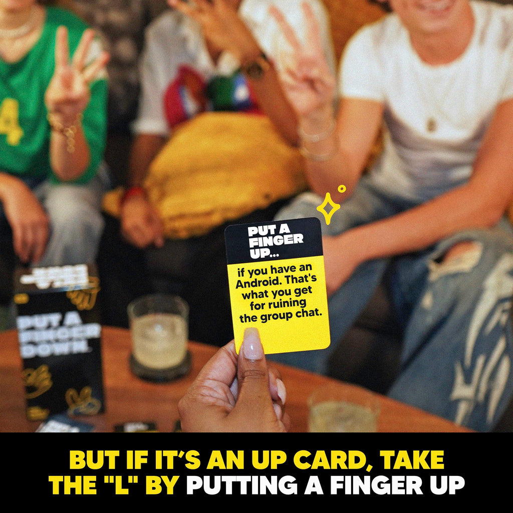 Hunch Games Put A Finger Down Party Card Game for Groups and Game Night