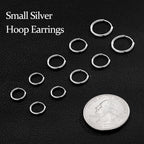 Gokeey 5 Pairs 316L Stainless Steel Small Hoop Earrings Set for Women, Cute Huggie Earrings for Women, Hypoallergenic Tiny Cartilage Earrings Hoop Silver Hoop Earrings for Men Multiple Piercing