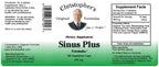 Christopher's Original Formulas Sinus Plus, Sinus Support Capsules, Whole Herb Synergistic Blend, 100 Count