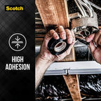 Scotch Vinyl 700 Electrical Tape, 5 Rolls, Black, 3/4-in x 66-ft, Commercial Grade, Rated for Temperatures Up to 194-Degree, Highly Flexible, Stretchy and Conformable (24413-BA-6)