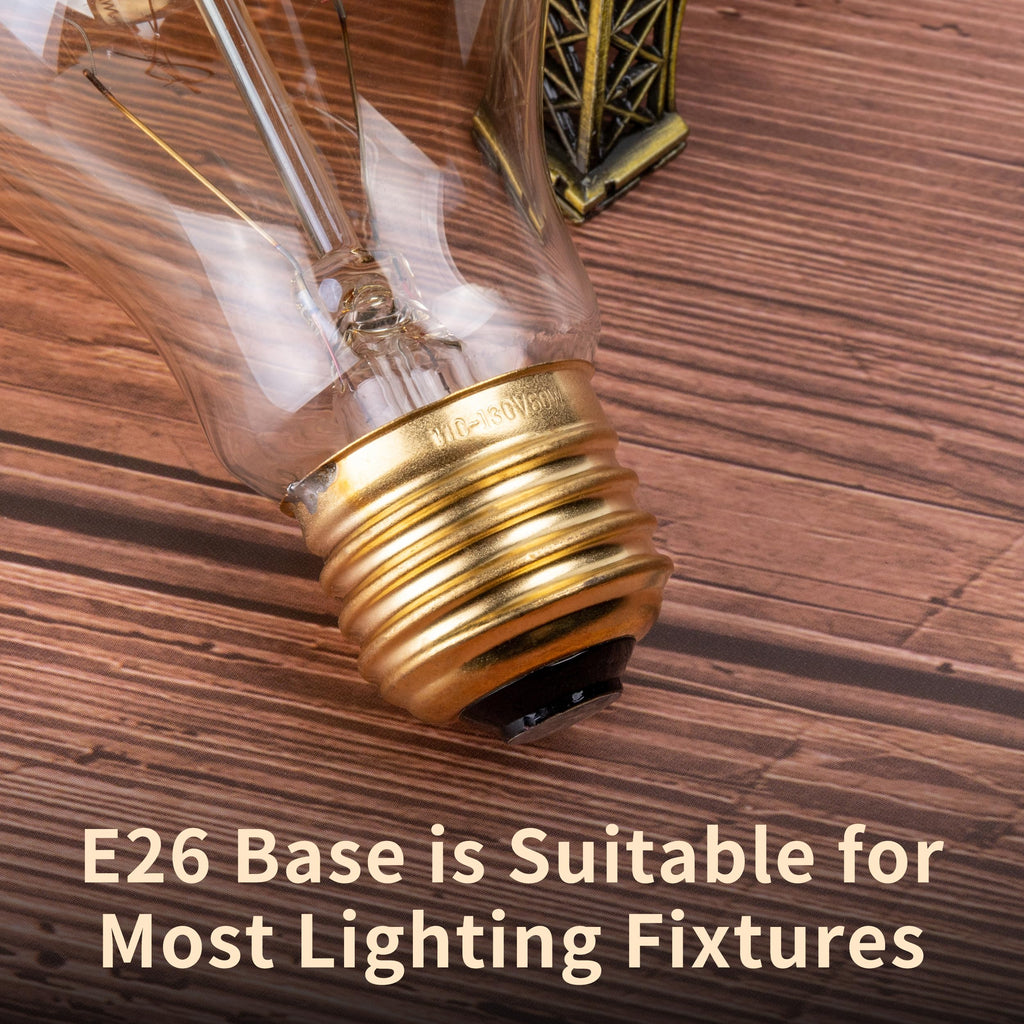 runquiz Round Edison Light Bulbs,G25 2200k LED Globe Light Bulbs,Warm Yellow Amber Light Bulbs,Pastel Low Watt Spiral Filament Edison Bulb 4W=40Watt,Vintage Old Fashioned Retro Filament Light Bulb