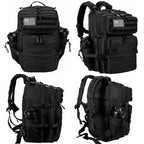 LHI Military Tactical Backpack for Men and Women 45L Army 3 Days Assault Pack Bag Large Rucksack with Molle System Black