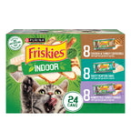 Purina Friskies Indoor Wet Cat Food Variety Pack, (24) 5.5 oz Cans