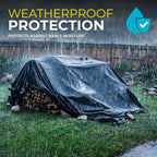 Plastic Sheeting (10' x 25') Long, 6 Mil (Black) - UV Protection Poly Sheeting Polyethylene Film, Heavy Duty Greenhouse Plastic Sheeting