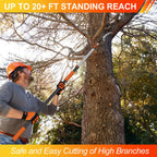 LAANPOLE 26FT Pole Saw, Telescoping Tree Trimmer with 5-20FT Extension Pole, Manual Branches Pruner for Backyard