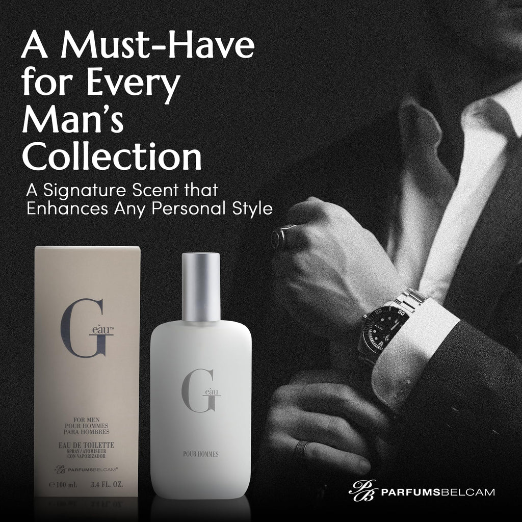 PB ParfumsBelcam G e��u Eau de Toilette Perfume Spray for Men - 3.4 Fl Oz Affordable Long Lasting Cologne, Modern Masculine Scent with Woody Citrus Fragrance Made with Premium Oils for All Day Use