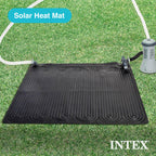 Intex 47 Inch x 47 Inch Solar Pool Heater Mat for 8,000 Gallon Above Ground Pool with Hose Attachment and Bypass Valve, Black (2 Pack)