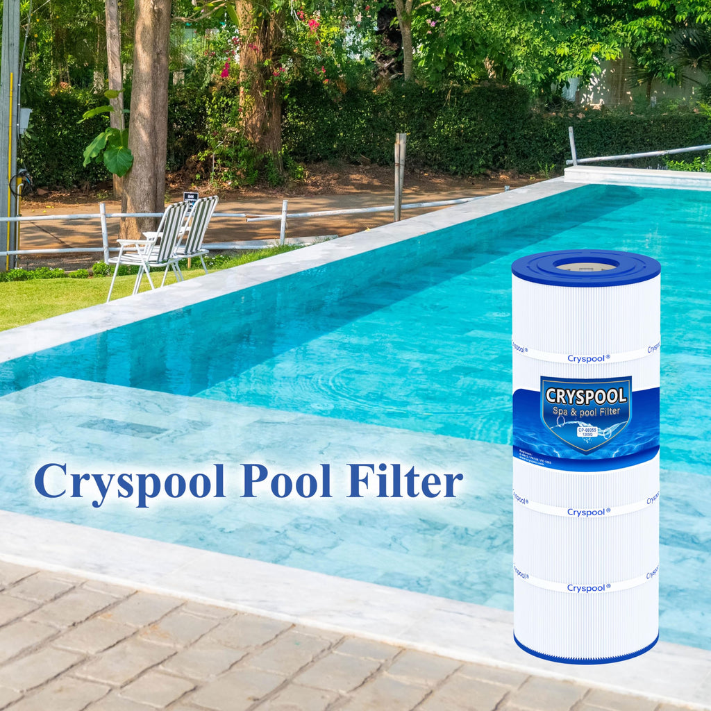 Cryspool® 08055 Filter Compatible with C1200, CX1200RE, Clearwater II 125, PA120, C-8412, FC-1293, 817-0125N, 120 Sq. Ft Pool Filter Cartridge, 2 Pack