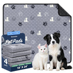 WanpeeGoo Washable Pee Pads for Dogs, Waterproof, 18 x 24 In, 4 Pack, Gray