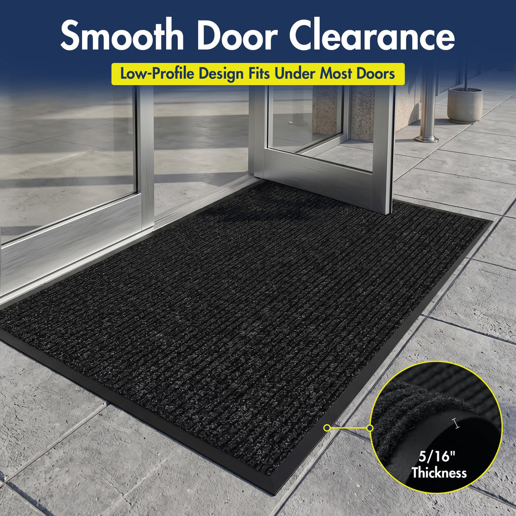 Notrax 109 Industrial Door Mat, 3' x 4' Charcoal, Made in the USA