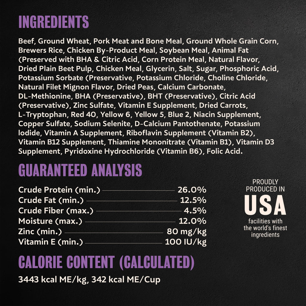 Cesar Small Breed Dry Dog Food, Filet Mignon & Spring Vegetables, 12 lb