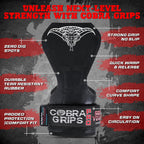Cobra Grips PRO Weight Lifting Gloves, Heavy Duty Straps, Alternative to Power Lifting Hooks, for Deadlifts with Built in Adjustable Neoprene Padded Wrist Wrap Support