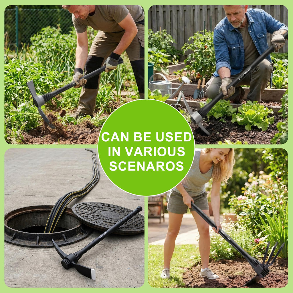 Pick Mattock Handle Replacement Pick Ax Handle with Comfort Grip Garden Pick Axe Handle-Solid Fiberglass Core,for Gardening, Landscaping, Yard Work, and Outdoors (36" Fiberglass Handle Only)