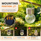 GIGALUMI Solar Lights Outdoor Hanging Lantern Garden Decor for Outside 12Pc