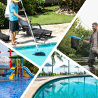 Mowend Pool Net, Swimming Pool Skimmer Net with Deep Bag Net for Fast Pool Cleaning, Heavy Duty Pool Cleaner Supplies and Accessories, Fits Standard 1-1/4" Pool Pole (Pole Not Included)