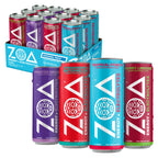 ZOA Zero Sugar Energy Drink, Variety Pack, 12 Pack, 12 Fl Oz