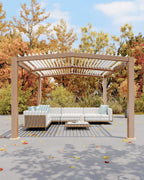 Peak Roof Louvered Pergola 11 ft x 13 ft, Outdoor Aluminum Pergola