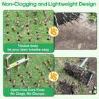 Heavy Duty Steel Hollow Tine Core Aerator for Clay Soil, Non-Clog - Blue
