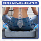 ComfySure Seat Cushion Extra Large - Firm Memory Foam Chair Pad for Recliner, Wheelchair, Office Chair, Stadium, Bleacher, Car, Floor, Patio Furniture, Bariatric Overweight Users 19”x17”x3”