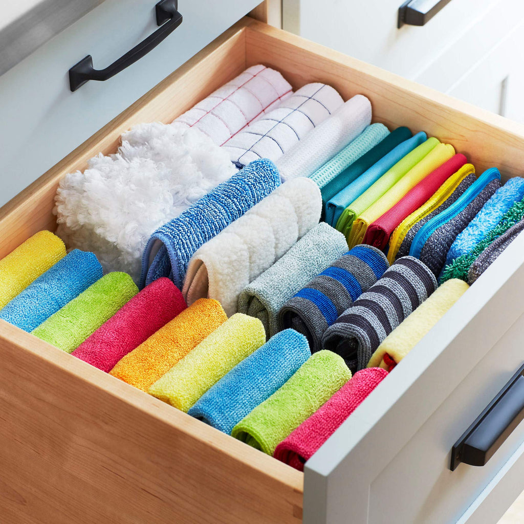E-Cloth Washing Up Pad, Premium Microfiber Non-Scratch Kitchen Dish Scrubber Sponge, Ideal for Dish, Sink and Countertop Cleaning, 100 Wash Guarantee, Yellow, 4 Pack